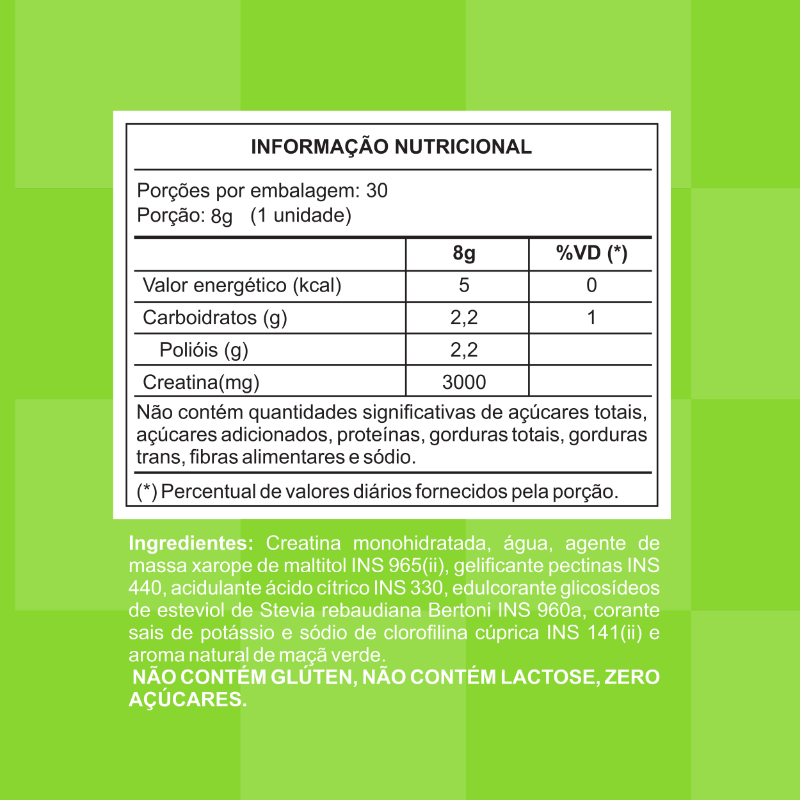 Gumora Creatina Sabor Maçã Verde em Gummies