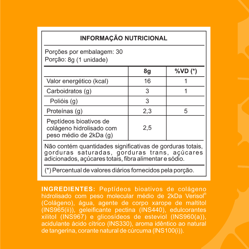 Gumora Colágeno Sabor Tangerina em Gummies