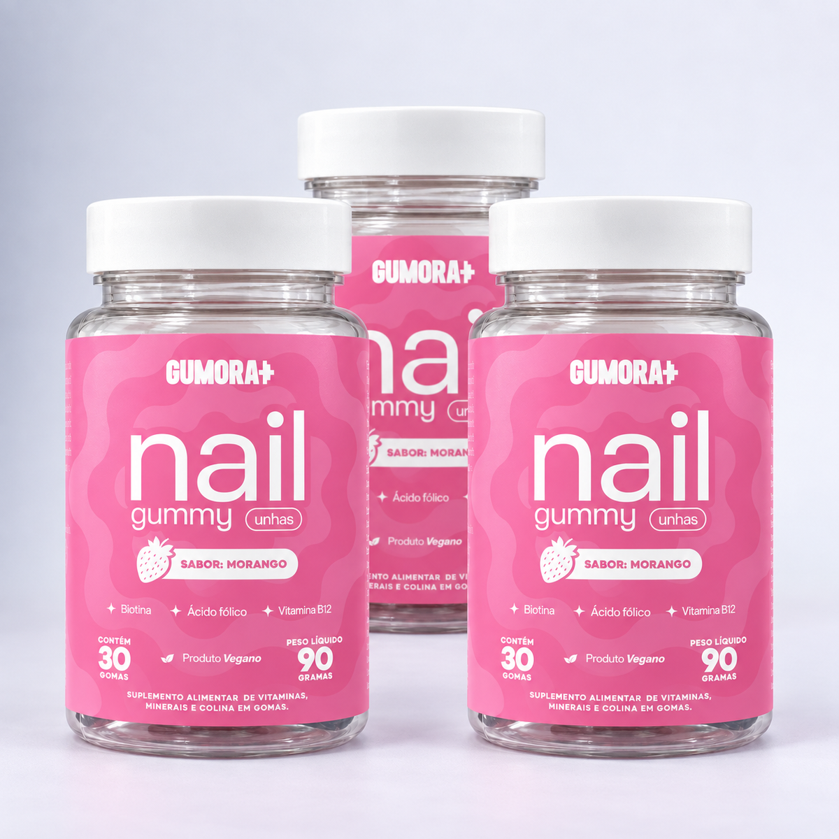 Gumora Nail Gummy Unhas Sabor Morango
