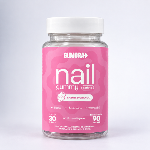 Gumora Nail Gummy Unhas Sabor Morango