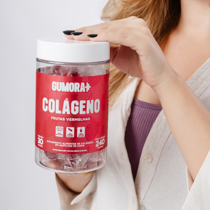 Gumora Colágeno Sabor Frutas Vermelhas em Gummies