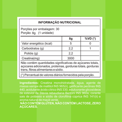 Gumora Creatina Sabor Maçã Verde em Gummies