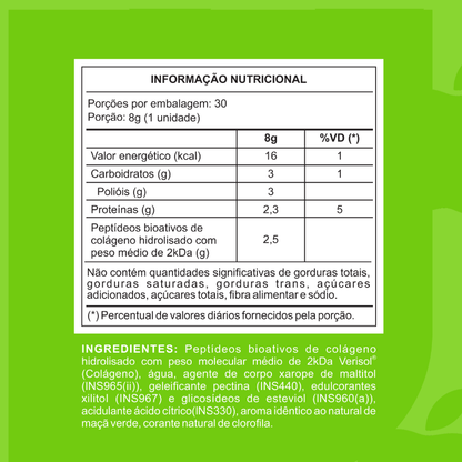 Gumora Colágeno Sabor Maçã Verde em Gummies