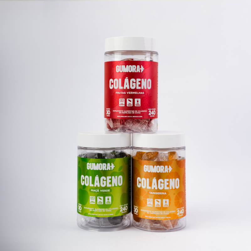 Gumora Colágeno Sabor Frutas Vermelhas em Gummies