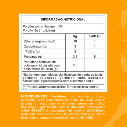 Gumora Colágeno Sabor Tangerina em Gummies