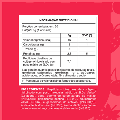 Gumora Colágeno Sabor Frutas Vermelhas em Gummies