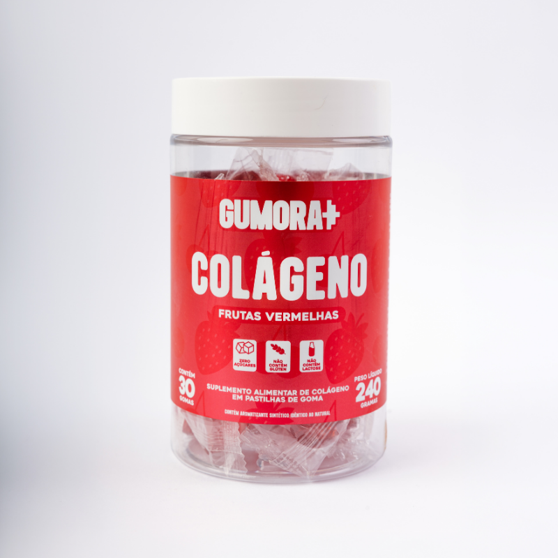 Gumora Colágeno Sabor Frutas Vermelhas em Gummies