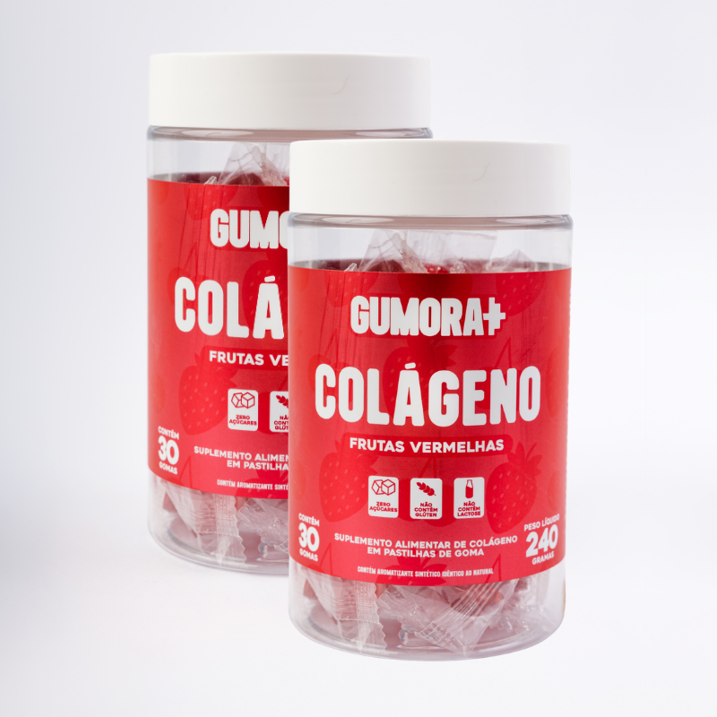 Gumora Colágeno Sabor Frutas Vermelhas em Gummies