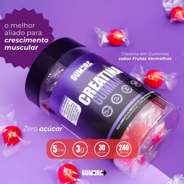 Gumora Creatina em Gummies ZERO Açúcar