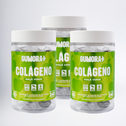 Gumora Colágeno Sabor Maçã Verde em Gummies