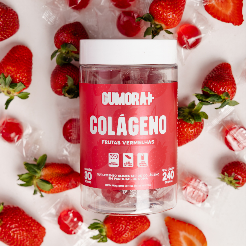 Gumora Colágeno Sabor Frutas Vermelhas em Gummies