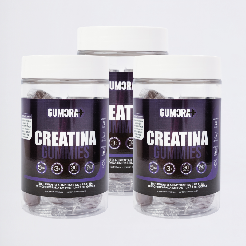 Gumora Creatina em Gummies ZERO Açúcar Uva