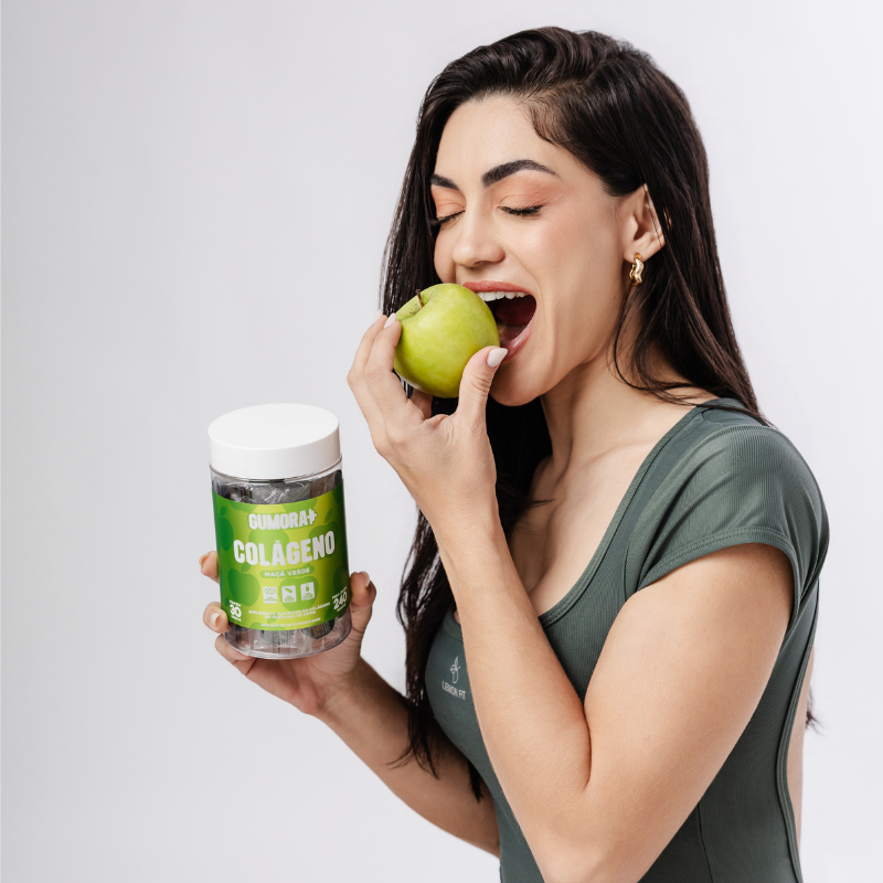Gumora Colágeno Sabor Maçã Verde em Gummies