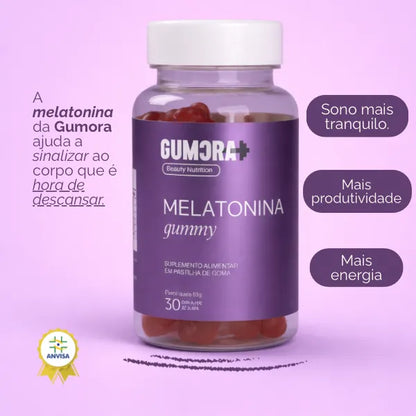 Gumora Melatonina em Gummies Morango