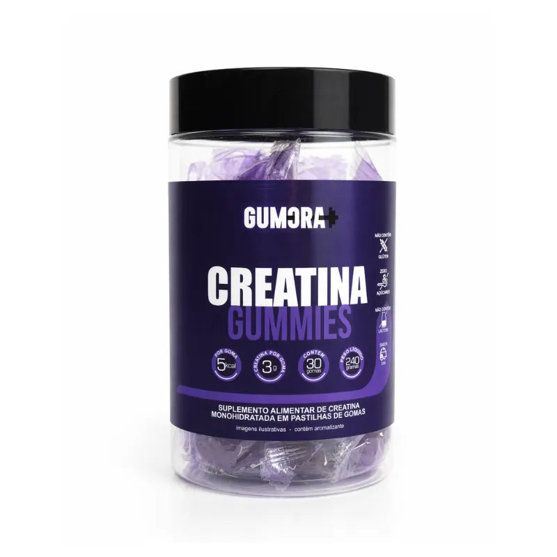 Gumora Creatina em Gummies ZERO Açúcar Uva